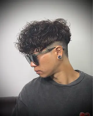 ショート パーマ メンズ 金沢メンズサロン anciel金山慎吾のヘアスタイル