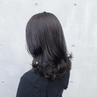 セミロング カラー ヘアアレンジ 酸性縮毛矯正🧴韓国 レイヤー/髪質改善のヘアスタイル