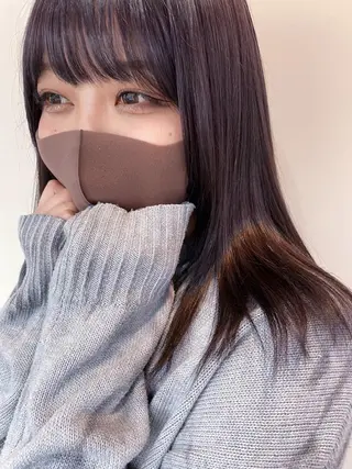 セミロング カラー silo所属・silo MOKA 顔周りカット🦦のヘアスタイル