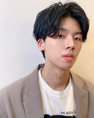 ショート パーマ メンズ イーストハムネオ高木 亮人🌿のヘアスタイル