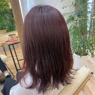 ミディアム カラー おおつき ありかのヘアスタイル