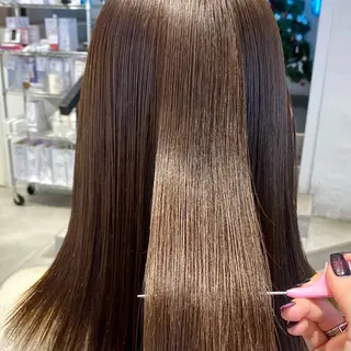 ロング 酸性ストレート・ メンズ  三原 楊子のヘアスタイル