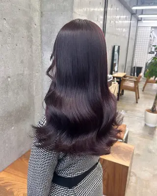 ロング カラー 🌷ラベンダーピンク 顔まわり🌷ねいろのヘアスタイル