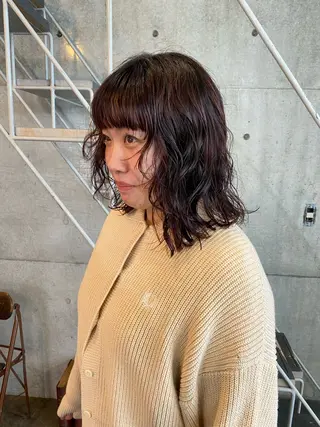 ミディアム モリモト サナのヘアスタイル
