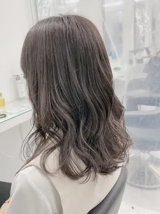 セミロング カラー ☁️グレージュカラー TAKUYA☁️のヘアスタイル