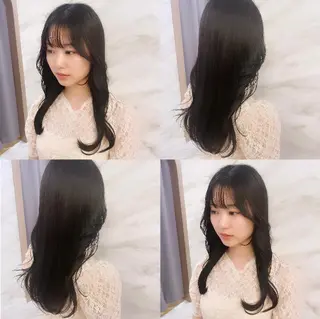 ロング ヘアアレンジ 上品♡韓国レイヤー ‎🤍のの‎🤍のヘアスタイル