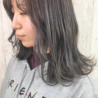 セミロング カラー 田中 あかねのヘアスタイル