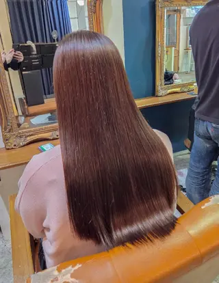 ロング カラー 森田翔斗　ブリーチを 使わずかわいいカラーのヘアスタイル