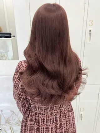 ロング カラー 盛れる顔周り×ピンク Risa🎀のヘアスタイル