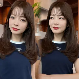 ロング レイヤーくびれヘア アレンジmanakaのヘアスタイル