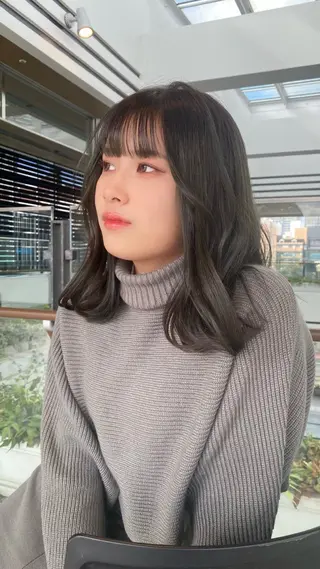 ミディアム カラー RURI韓国ボブ 🇰🇷タッセルボブのヘアスタイル