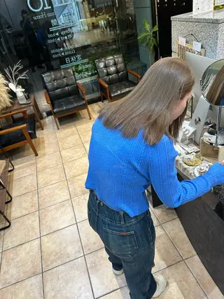 ミディアム カラー 西田辺/ タカスナオヤのヘアスタイル