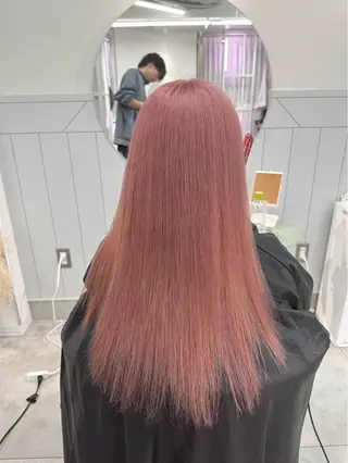 ロング カラー ミルクティー/ピンク /ブロンド 咲良のヘアスタイル