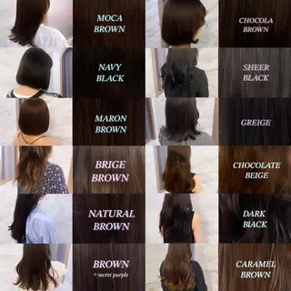 ミディアム カラー ヘアアレンジ 上品♡韓国レイヤー ‎🤍のの‎🤍のヘアスタイル