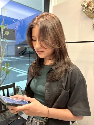 セミロング カラー niil所属・miyu /niilのヘアスタイル