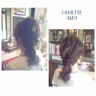 ミディアム セミロング ヘアアレンジ サダハルカ ｜chouetteのヘアスタイル