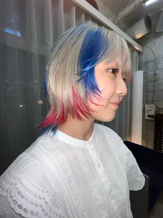 セミロング カラー haco＋所属・圧倒的デザイン力 店長🎨RENAのヘアスタイル