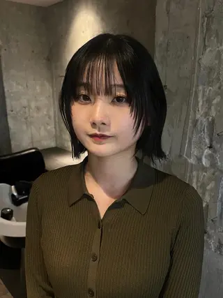 ミディアム パーマ/オリーブ/ 酸性ストレート/ゆなのヘアスタイル