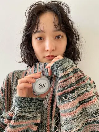 ミディアム 森貴裕/ベージュ/ パーマ/オリーブのヘアスタイル