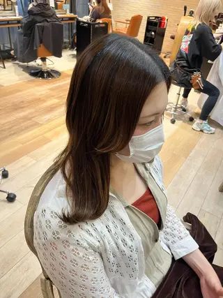 ミディアム KOKORO 中村 朱里のヘアスタイル