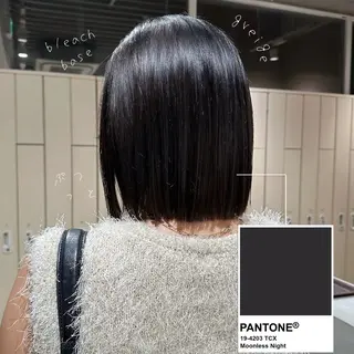 カラー Un ami omotesando 【アンアミ　オモテサンドウ】所属・RIKO/暖色カラー /縮毛矯正/ミニボブのヘアスタイル