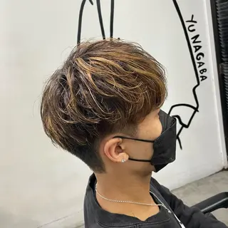 ショート カラー パーマ メンズ メンズ特化美容師/ 藤戸 椋のヘアスタイル