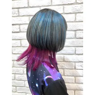 ミディアム 推しカラー✨ オタク美容師ユウカのヘアスタイル