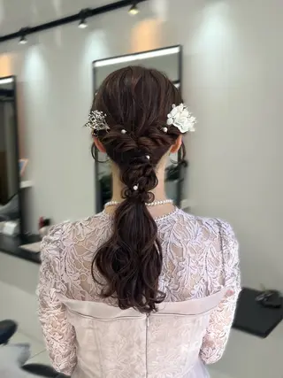 ロング ヘアアレンジ ブリーチなしWカラー /アレンジ/ユウミのヘアスタイル