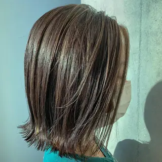 ミディアム カラー サソウ ユリエ🥥のヘアスタイル