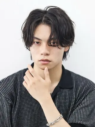 パーマ メンズ 💀EDEN副店長/ ブリーチ"骨格補正"のヘアスタイル