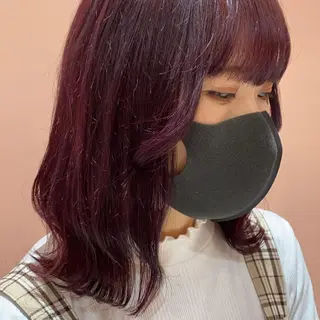 ミディアム カラー MOE🐈‍⬛🎀 エクステ/ワンホンのヘアスタイル