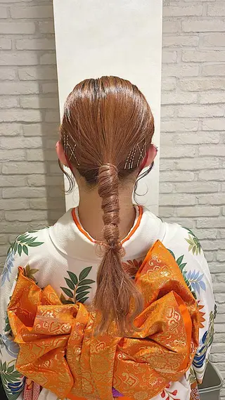 ロング ヘアアレンジ エクステ/ハイトーン 🐏☁️miminaのヘアスタイル