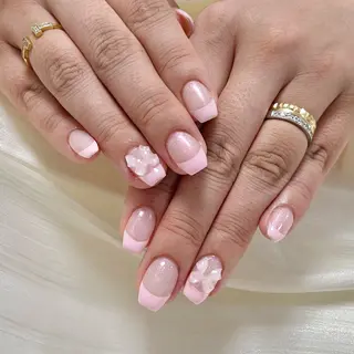 ネイル By moonネイル 🌷ワンホン/韓国風のネイルデザイン