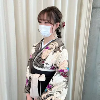 セミロング ヘアアレンジ サソウ ユリエ🥥のヘアスタイル