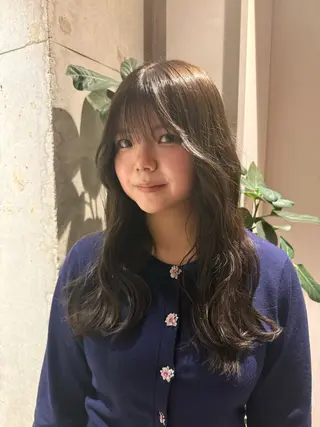 ロング カラー パーマ ヘアアレンジ 表参道/艶カラー 岩倉稜真のヘアスタイル