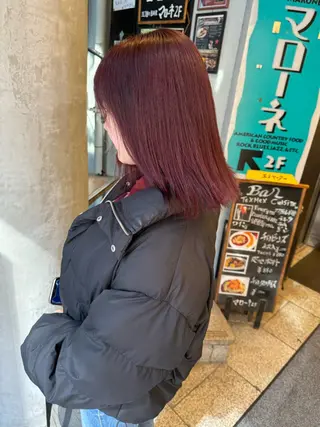 ミディアム 濱川響太レディース カットモデルのヘアスタイル