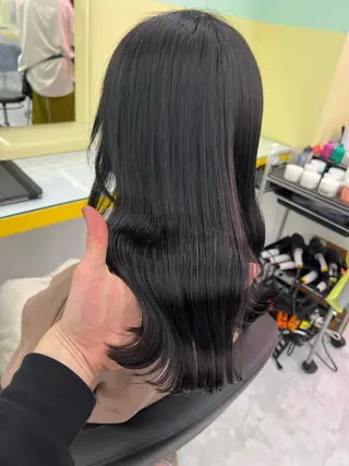 セミロング パーマ ヘアアレンジ メンズ マツエク・マツパ 韓国風ベージュ🤎 赤みなし🌿横浜🤎のヘアスタイル