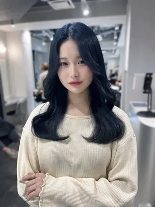 ロング 韓国レイヤー×モテ髪 /MITSUKI🤍のヘアスタイル