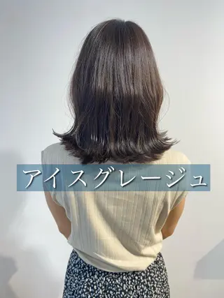 セミロング カラー 髪質改善水素TR× レイヤーカット/熊澤のヘアスタイル