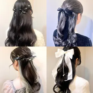 ヘアアレンジ 🤍ヘアセット.ヘア アレンジ湯山詩織🤍のヘアスタイル