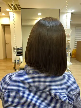 ミディアム カラー UTSUGI所属・ブリーチ無し透明感 ケアカラー🌿かなみのヘアスタイル