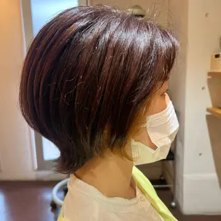 ショート カラー 大場 優のヘアスタイル