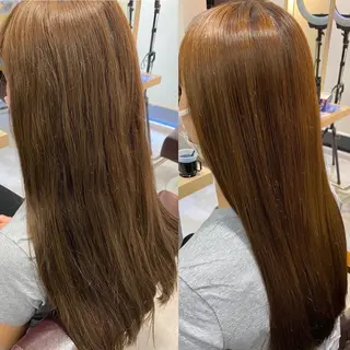 ロング 透明感カラー✨ 酸性ストレート特化のヘアスタイル