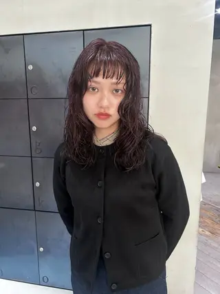 セミロング カラー kyoka/レイヤー /ハッシュカットのヘアスタイル