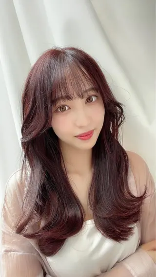 ミディアム カラー 顔周り特化/韓国ヘア /レイヤー/吉野幸大のヘアスタイル