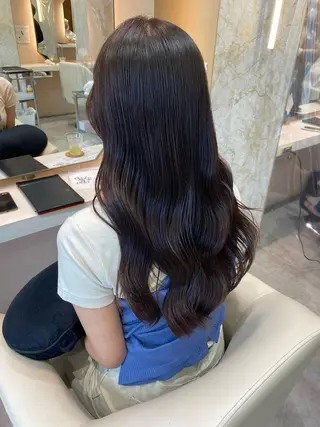 ロング カラー 店長/mao/ 前髪/顔周りカットのヘアスタイル