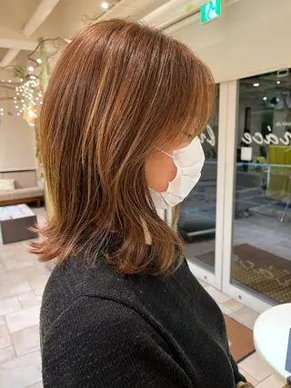 カラー 髪質改善/レイヤー/ ボブ/磯野史歩のヘアスタイル