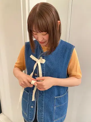 ミディアム カラー riria/ボブ /ブラウンカラー🎀のヘアスタイル