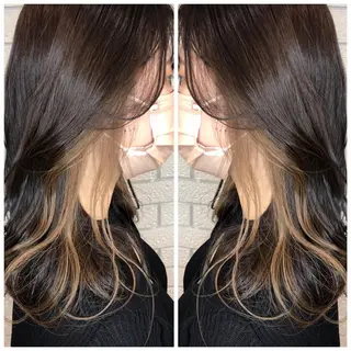 ロング 艶カラー🩵💛 NANAのヘアスタイル