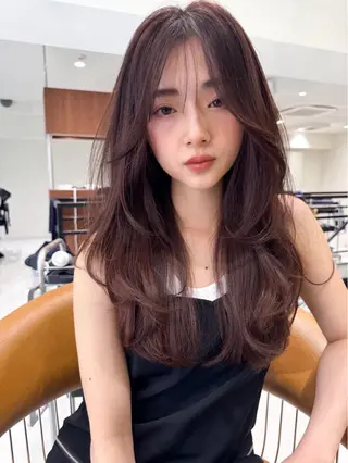 ロング カラー ✨レイヤーカット/透 名感カラー特化✨のヘアスタイル